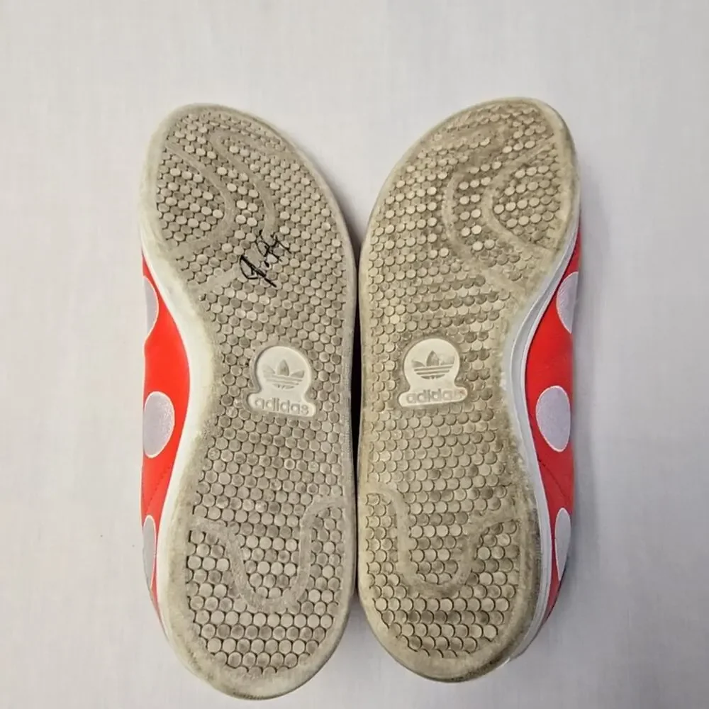 Adidas Stan Smith Polka Dot Sneakers Red White Mens 9.5